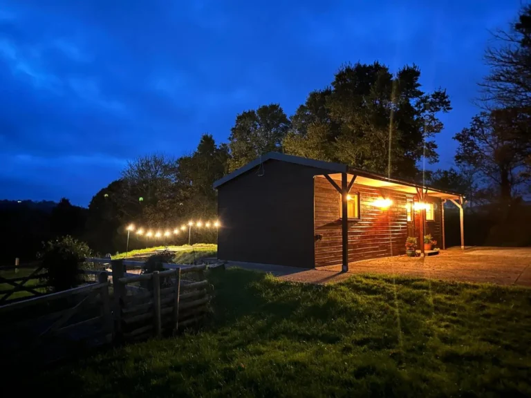 The Old Stables: A Countryside Lodge with Hot Tub on a Cornish Farm